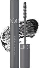 rom&nd HAN ALL FIX MASCARA V01 volume black bottle highlights long-wear waterproof formula for defined lashes.