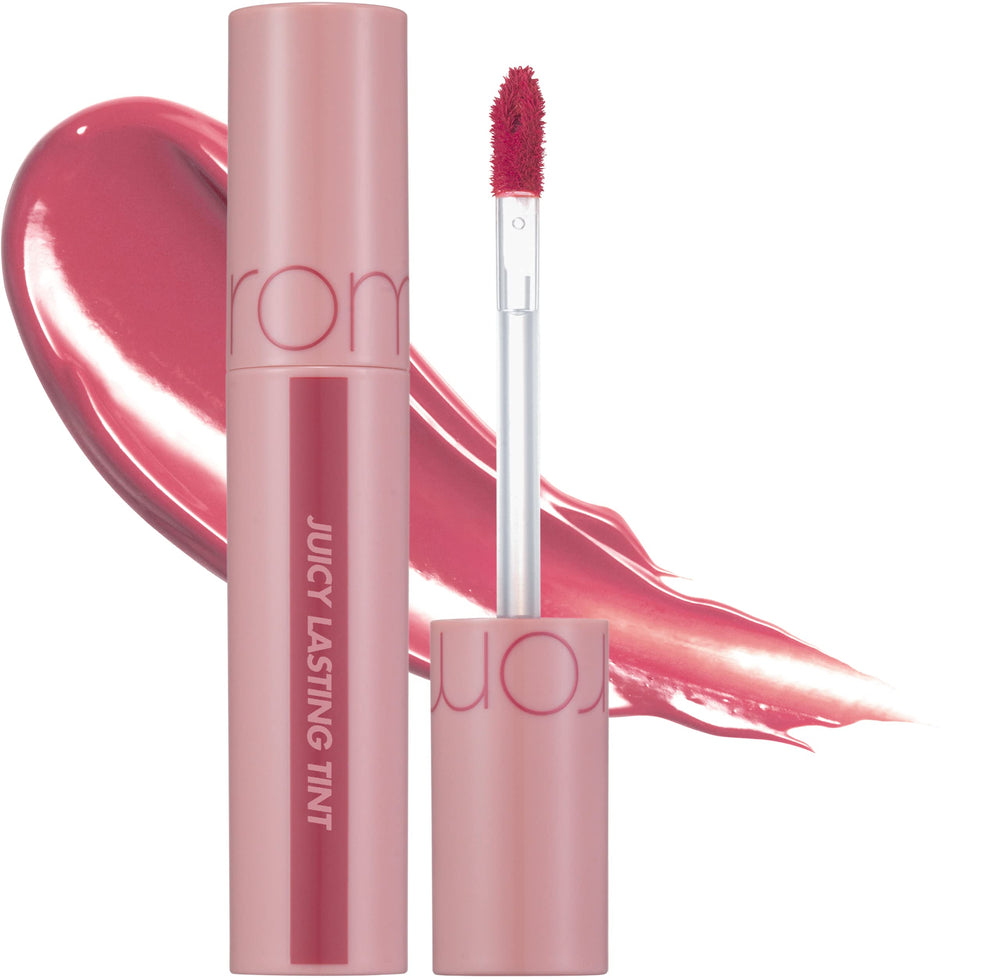 rom&nd Juicy Lasting Tint Bare Grape packaging showcases sleek K-beauty design for daily wear.