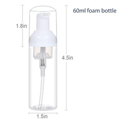 ROMROC foam bottle dispenser pump demonstrates easy, controlled foaming for travel-sized products.