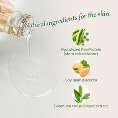 Ronas Stem Cell Solution ampoules bottle closeup reveals a sleek vial for targeted hydration.