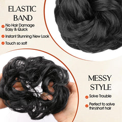 RONTAYA ponytail wrap easy style black enables 2-minute chic looks