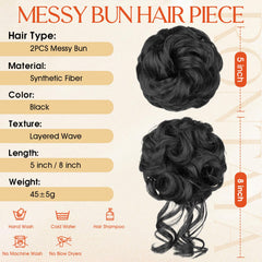 RONTAYA synthetic updo curly black adds volume for versatile looks