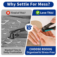 ROOOG Ultra Sharp blades closeup highlights professional-grade precision for smooth edges
