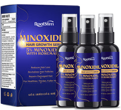 RootStim minoxidil bottle with rosemary formula for thinning hair support