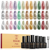 ROSALIND cat-eye gel nail polish set with 12 shades for magnetic looks