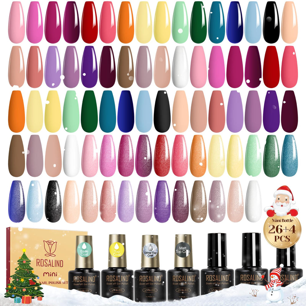 ROSALIND gel nail polish set with 26 colors for versatile at-home designs