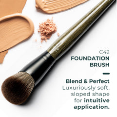 Rose and Ben Beauty C42 foundation brush dense fibers for smooth coverage