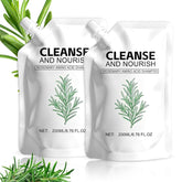 Rosemary Amino Acid Shampoo bottle pour for refreshing cleansing and nourishment
