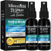 Rosever 5% Minoxidil spray bottle ready for daily use to support hair health.