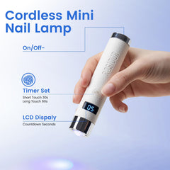 Rosiour Mini UV Lamp digital timer display for precise curing times