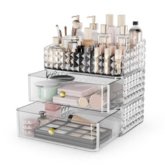 Rosoenvi makeup organizer top tray with compartments for cosmetics