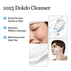 ROUND LAB 1025 Dokdo Cleanser lather provides a luxurious, mild cleansing experience.