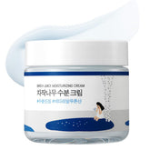 ROUND LAB Birch Juice Cream jar demonstrates rich hydration for calm, balanced skin.