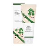 ROUND LAB Mugwort Calming Cleanser bottle demonstrates gentle cleansing for calm skin