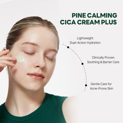 ROUND LAB Pine Cica Calming Cream Plus acZero balance—oil management for calmer skin