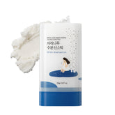 ROUND LAB Birch Juice Sun Stick packaging shows a compact travel-friendly sunscreen.