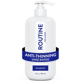 Routine Wellness anti-thinning shampoo bottle front unscented formula for fuller-looking hair