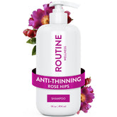 Routine Wellness Anti-Thinning Shampoo bottle-front with biotin-rich formula for fuller-looking hair