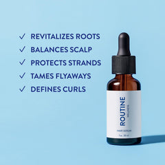 Routine Wellness Hair Serum ingredients rosemary tea tree argan oils for nourishing scalp care