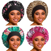Roybens satin bonnet with elastic band for secure comfort during sleep and hairstyles