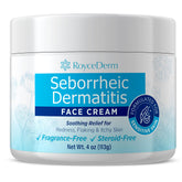 Roycederm seborrheic-dermatitis face cream bottle showing gentle daily relief