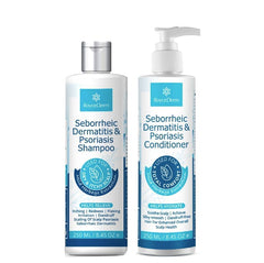 Roycederm Seborrheic Dermatitis Shampoo bottle showing herbal formula for scalp care