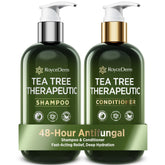 Roycederm Tea Tree Shampoo bottle on a clean surface for gentle scalp care.