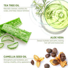 Roycederm Tea Tree Shampoo with pump for easy, daily scalp care.