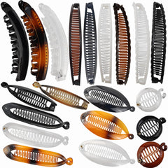 ROYHOO banana hair clip set in vibrant colors for versatile daily wear.