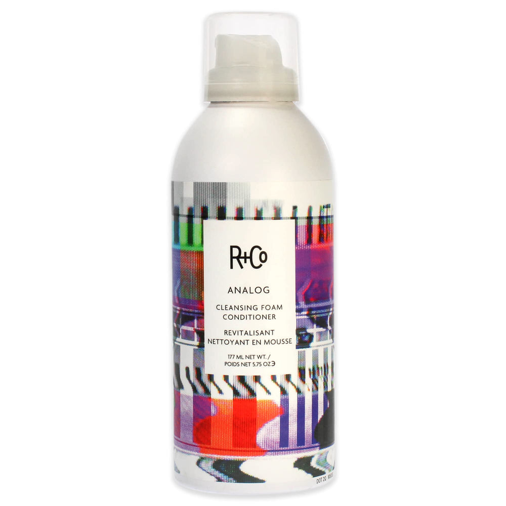 R+Co ANALOG bottle pour shows weightless conditioning and frizz control