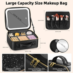 RRtide travel makeup bag full-screen light mirror enables color-accurate makeup.