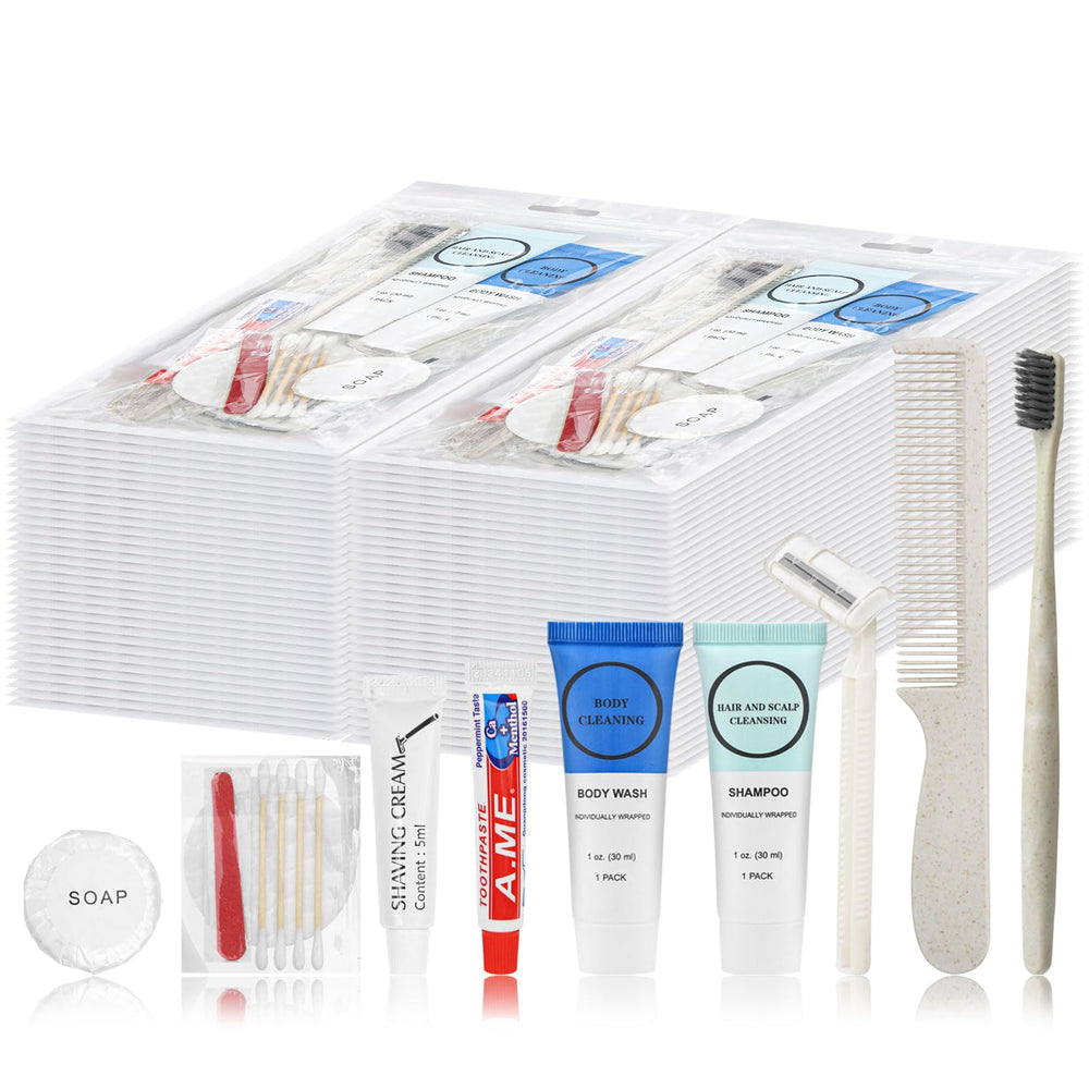 RSQAZQ Toiletry kits bulk 40-pack ready for hotels and charities