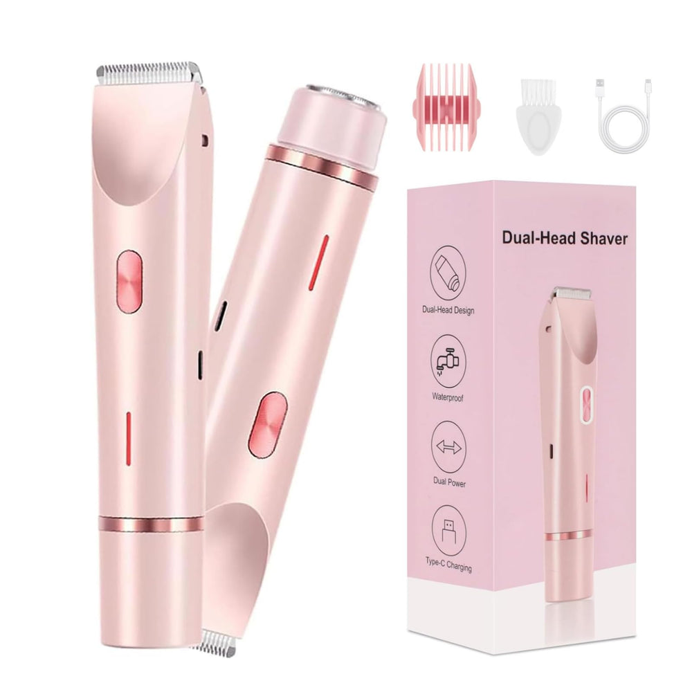 RtLvio bikini shaver dual-head closeup for precise trimming on sensitive skin.