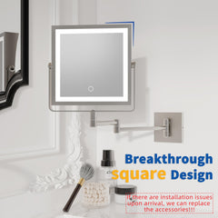 Ruacq makeup mirror with 3 color lights for day natural and warm tones.