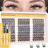 Ruairie manga lash clusters kit spike design enhances a dramatic, wide-eyed look.