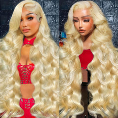 Ruaswey 613 lace-front wig shows natural hairline for easy, realistic styling.