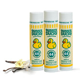 Rubber Ducky SPF44 lip balm tube for sun protection on the go.