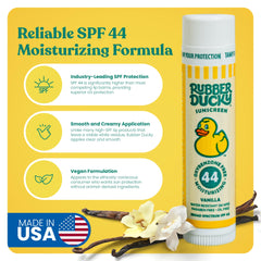 Rubber Ducky water-resistant lip balm suited for outdoor activities.