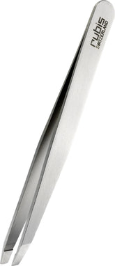 Rubis Classic Tweezer close-up of slanted tips for precise brow shaping and facial hair removal