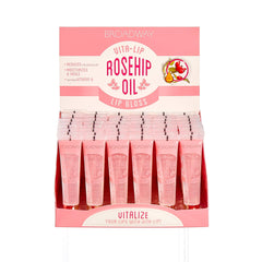 Ruby Kisses Broadway Vita-Lip Gloss rosehip oil closeup highlights hydrating shine
