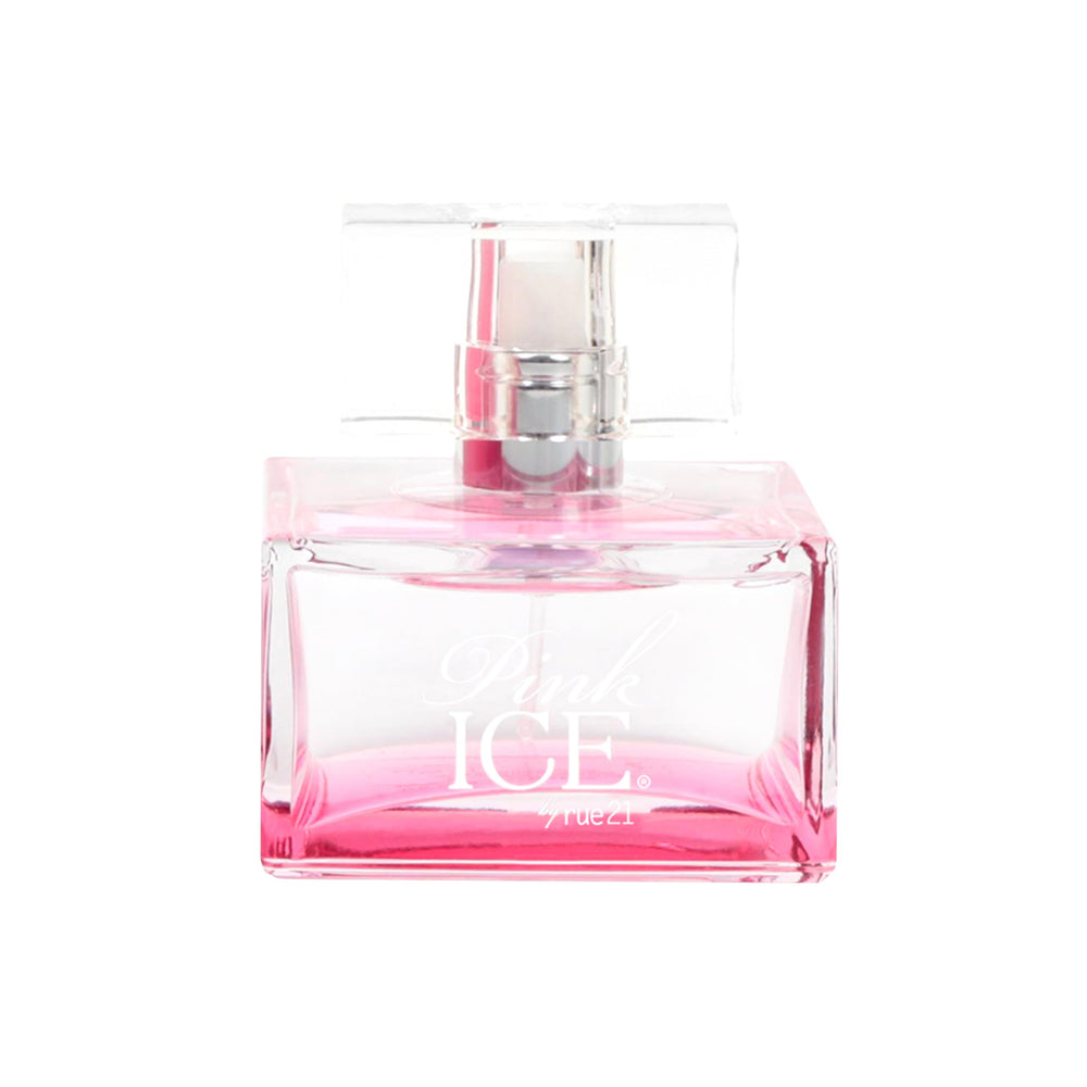 Rue 21 Pink Ice bottle with travel-friendly spray for daily freshness.
