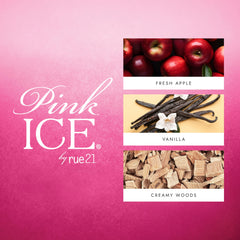 Rue 21 Pink Ice bottle in hand for on-the-go fragrance touch-ups.