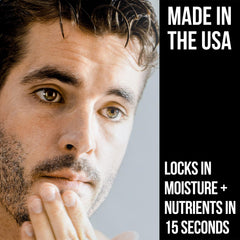 RUGGED & DAPPER Age Defense fast absorption texture shown for quick morning routine