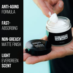 RUGGED & DAPPER hyaluronic acid cream packaging highlights moisture support