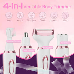 RUIBO four-head shaver showing precision shaving and trimming options