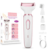 RUIBO women's electric razor kit for versatile grooming on face and body