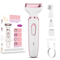 RUIBO women's electric razor kit for versatile grooming on face and body