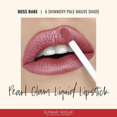 Runway Rogue Pearl Glam application wand provides precise coverage for lips.