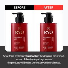 RYO Damage Care bottle closeup highlights premium formula for damaged hair nourishment