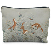 RYYCDOI fox-wildflowers makeup bag front view for stylish organization on the go
